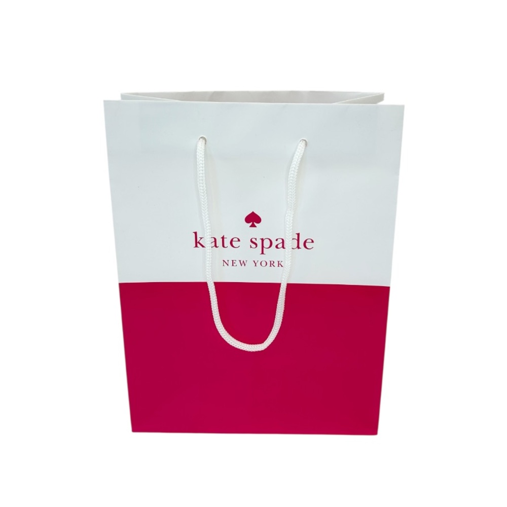 kate spade Pink and White Shopping Bag Gift Bag